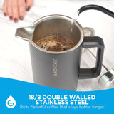 Large 8-Cup Stainless-Steel French Press Coffee Maker, 34Oz