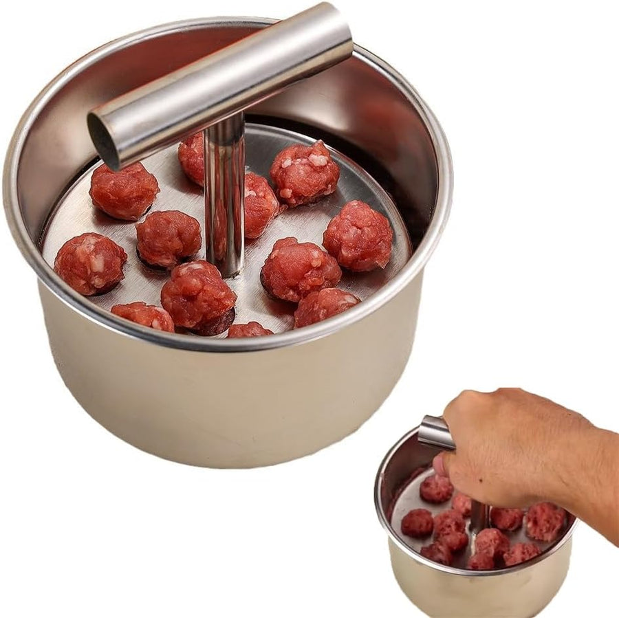 6/12 Holes Press Type Stainless Steel Meatball Maker (12 Holes)