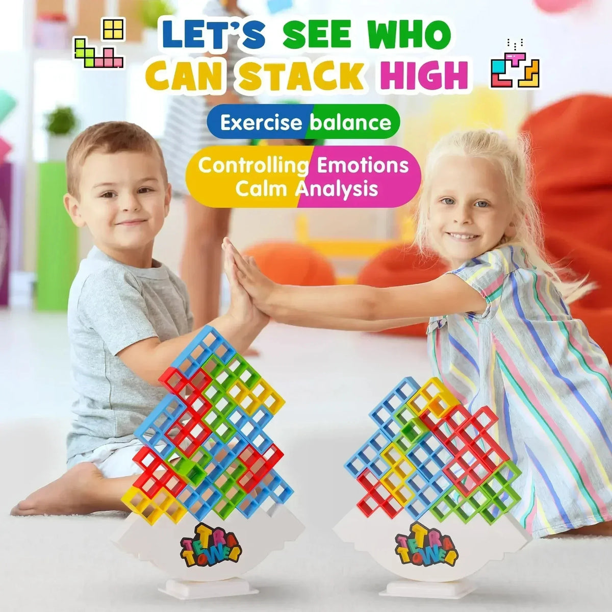 Tetra Tower Balance Stacking Game — Family Skill Challenge