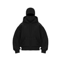 Men'S Double Hat Mask Zipper Winter Windproof Hoodie Jacket