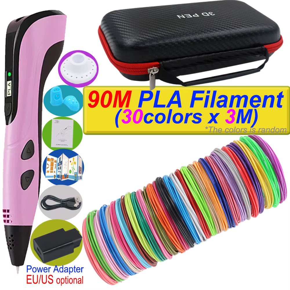 3D Printing Pen — DIY Kids Drawing Pen with LCD Screen
