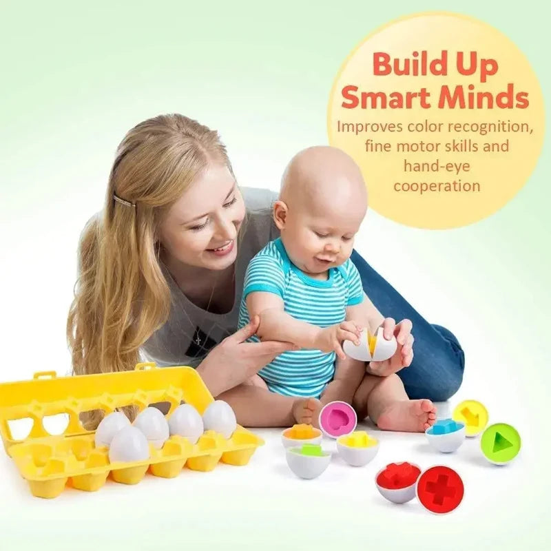 Montessori Smart Eggs — Color & Shape Sensory Puzzle