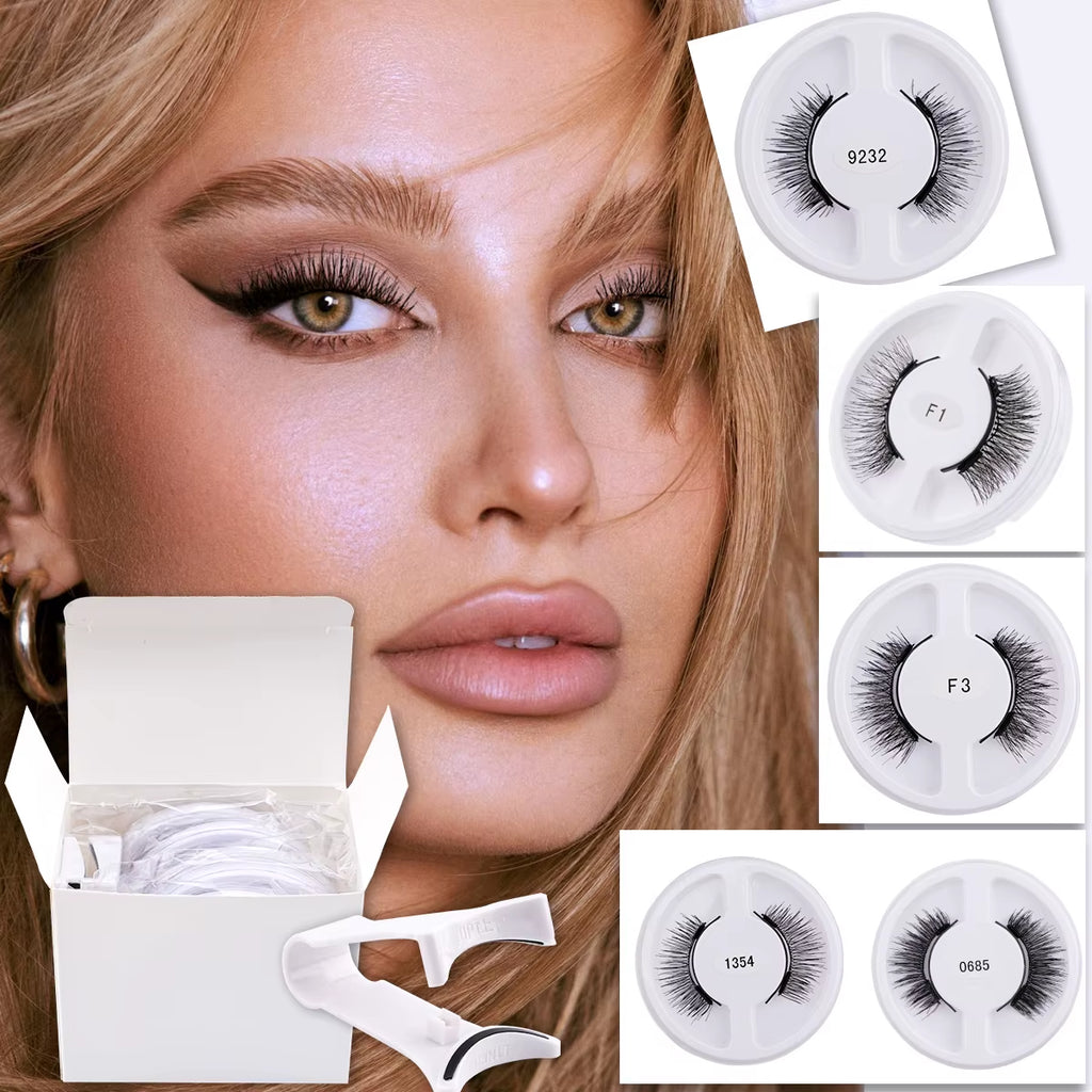 Magnetic Eyelash Kit 5 Pairs with Applicator Tweezer (5 Styles)