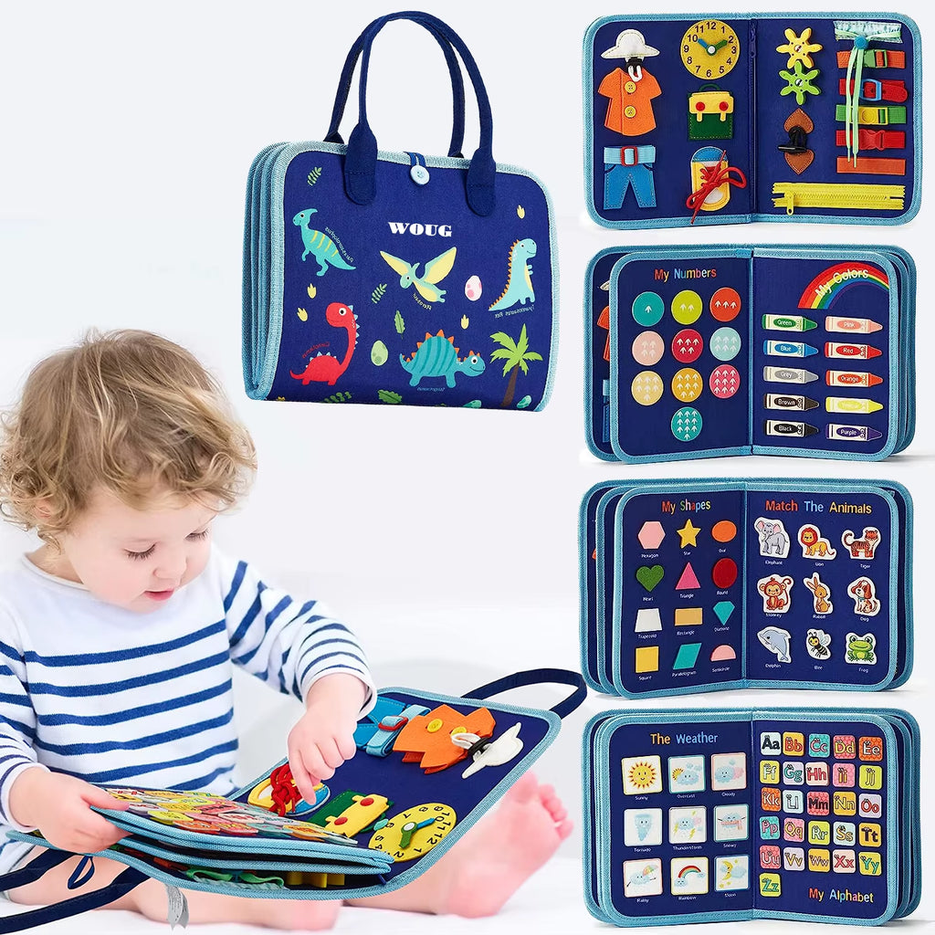 Montessori Busy Board — Toddler Sensory Activity Board