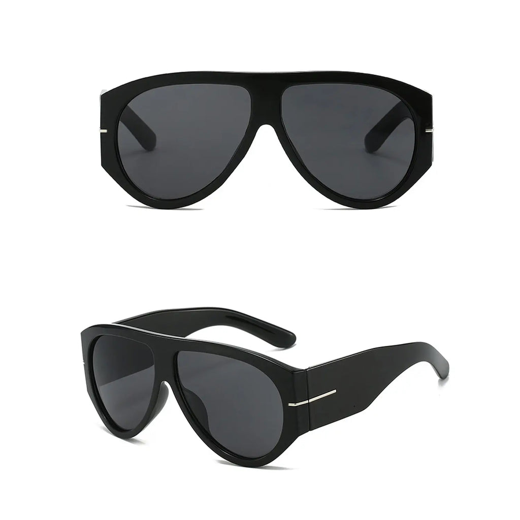 Oversized Retro Aviator Sunglasses 