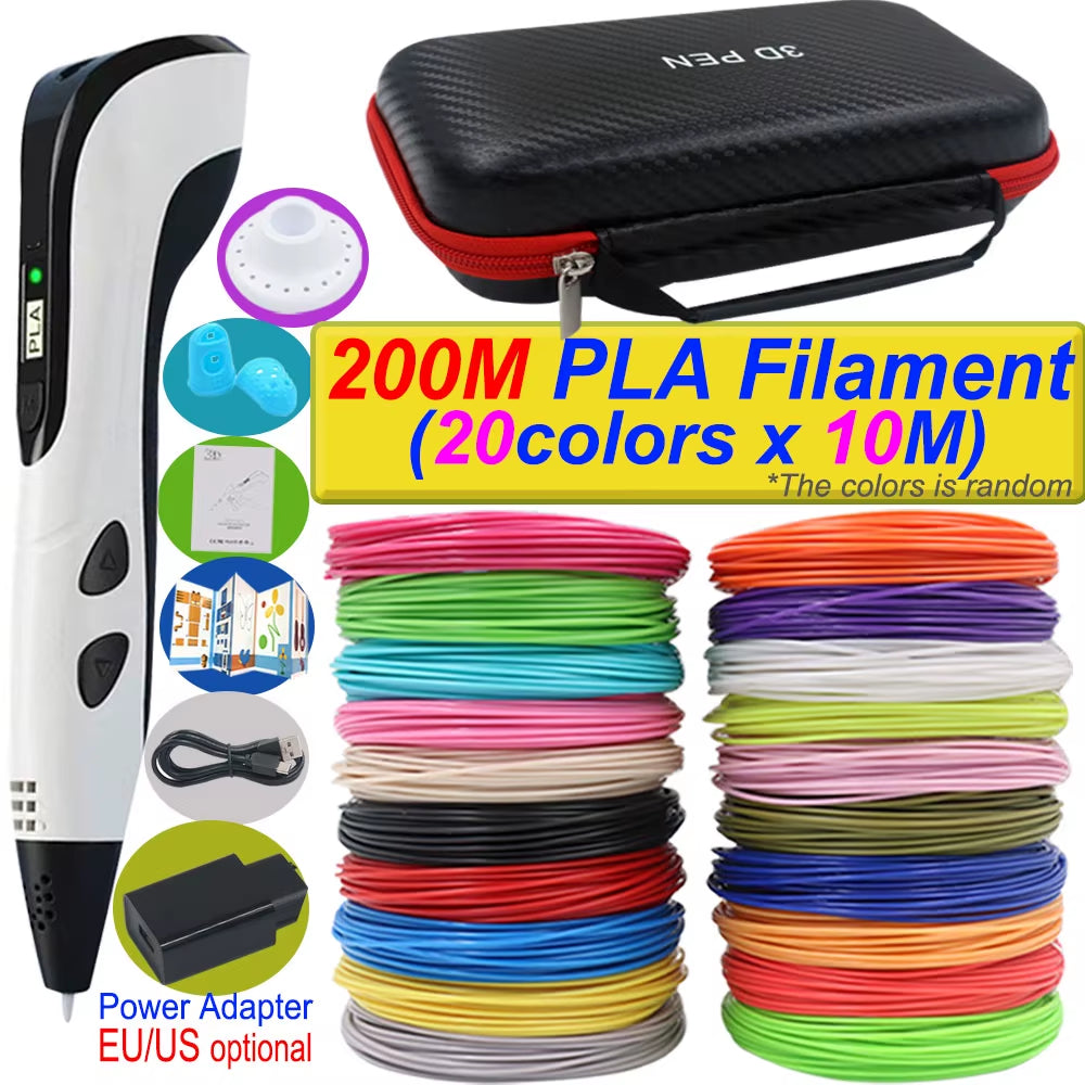 3D Printing Pen — DIY Kids Drawing Pen with LCD Screen