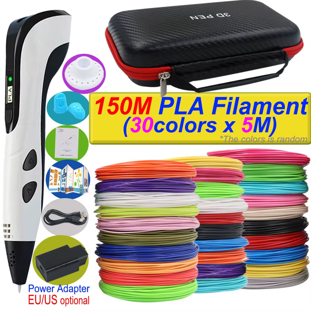 3D Printing Pen — DIY Kids Drawing Pen with LCD Screen