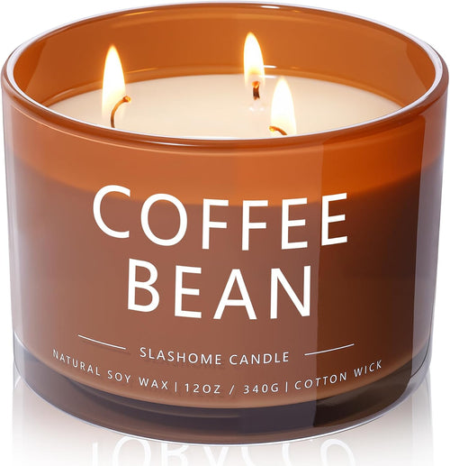 Coffee Bean Soy Wax Candle in Glass Jar, 12Oz