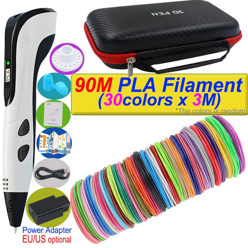 3D Printing Pen — DIY Kids Drawing Pen with LCD Screen