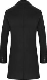 Men'S Wool-Blend Double-Breasted Trench Coat