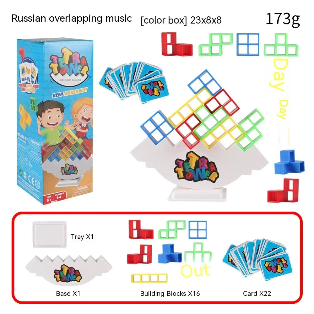 Tetra Tower Balance Stacking Game — Family Skill Challenge
