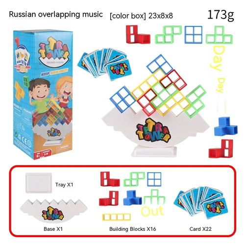 Tetra Tower Balance Stacking Game — Family Skill Challenge
