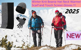 3-Piece Knit Beanie, Scarf & Glove Set