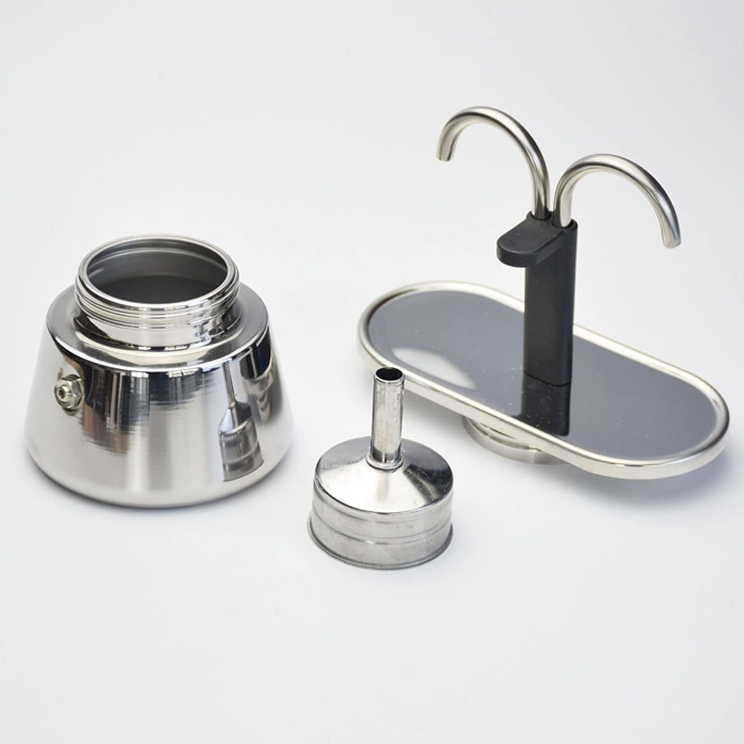 Moka Pot, 100Ml Stainless Steel Mini 2 Cup Stovetop Coffee Maker