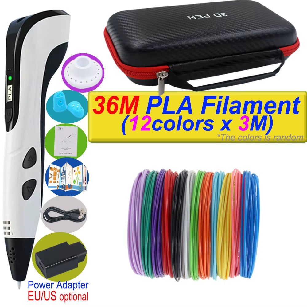 3D Printing Pen — DIY Kids Drawing Pen with LCD Screen