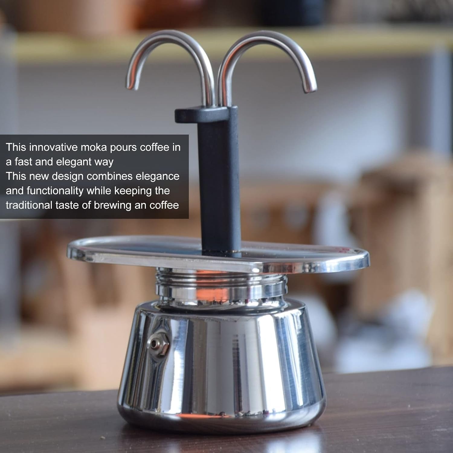 Moka Pot, 100Ml Stainless Steel Mini 2 Cup Stovetop Coffee Maker