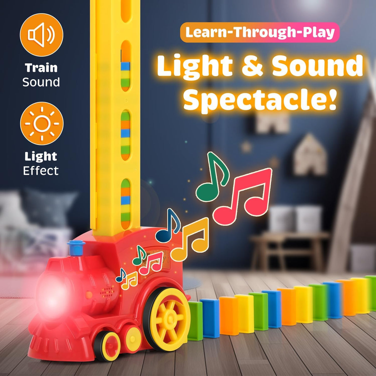 Automatic Domino Train STEM Toy