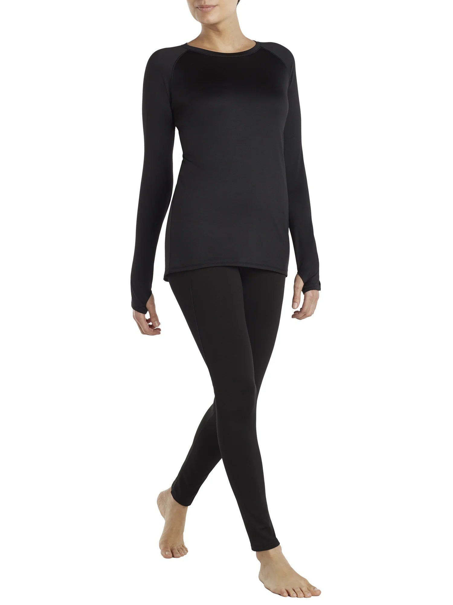 Women'S Plush-Warmth Crew-Neck Thermal Base-Layer Top