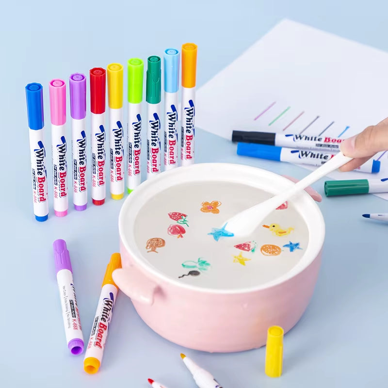 Water Floating Pen Magical Ink Pens Kids Drawing Set