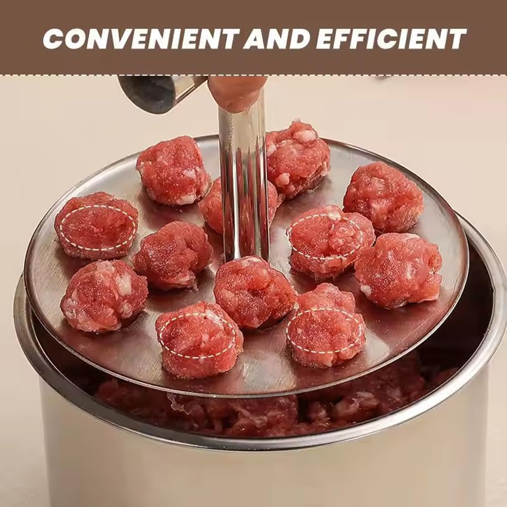 6/12 Holes Press Type Stainless Steel Meatball Maker (12 Holes)