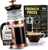 Glass & Stainless-Steel French Press Coffee Maker, 34Oz
