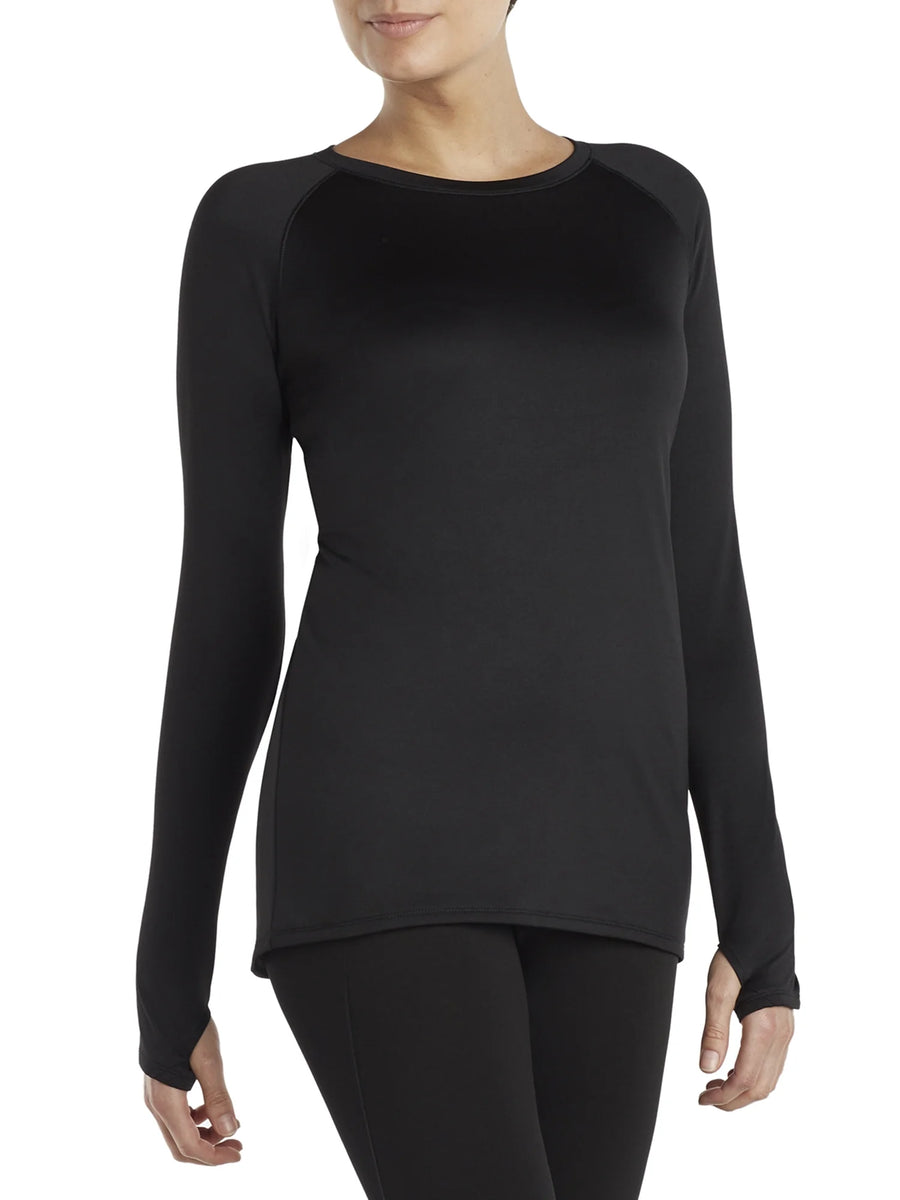 Women'S Plush-Warmth Crew-Neck Thermal Base-Layer Top
