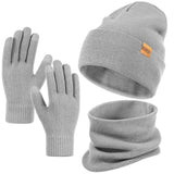 Unisex Winter Hat, Scarf & Glove 3-Piece Set