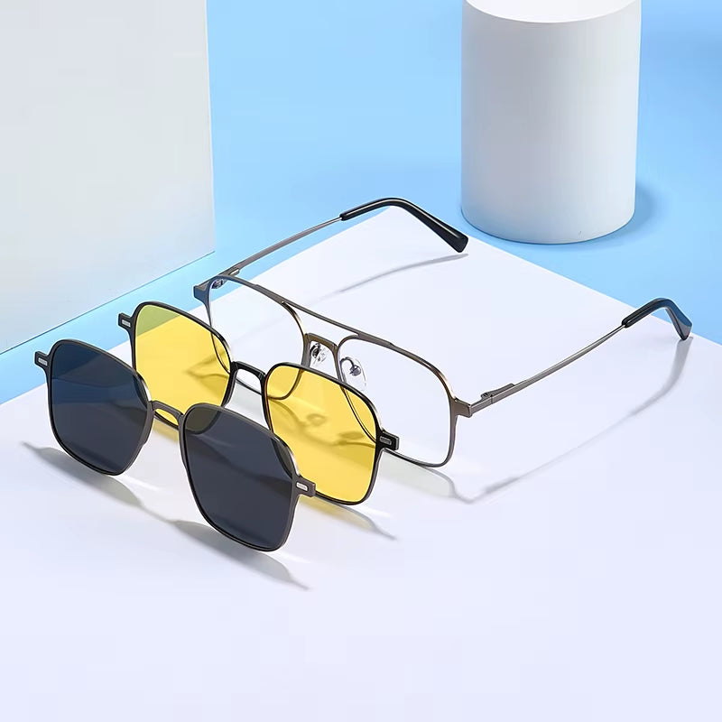 3-In-1 Magnetic Polarized Clip-On Sunglasses