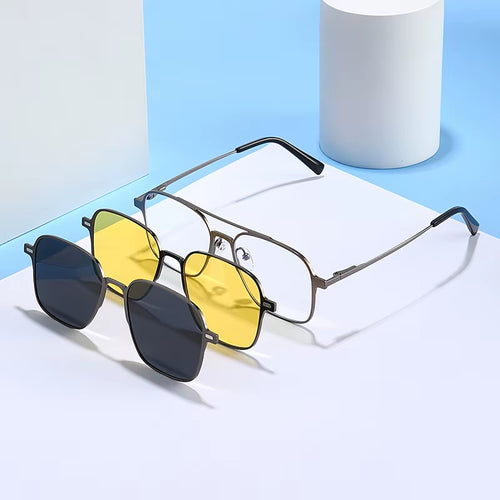3-In-1 Magnetic Polarized Clip-On Sunglasses
