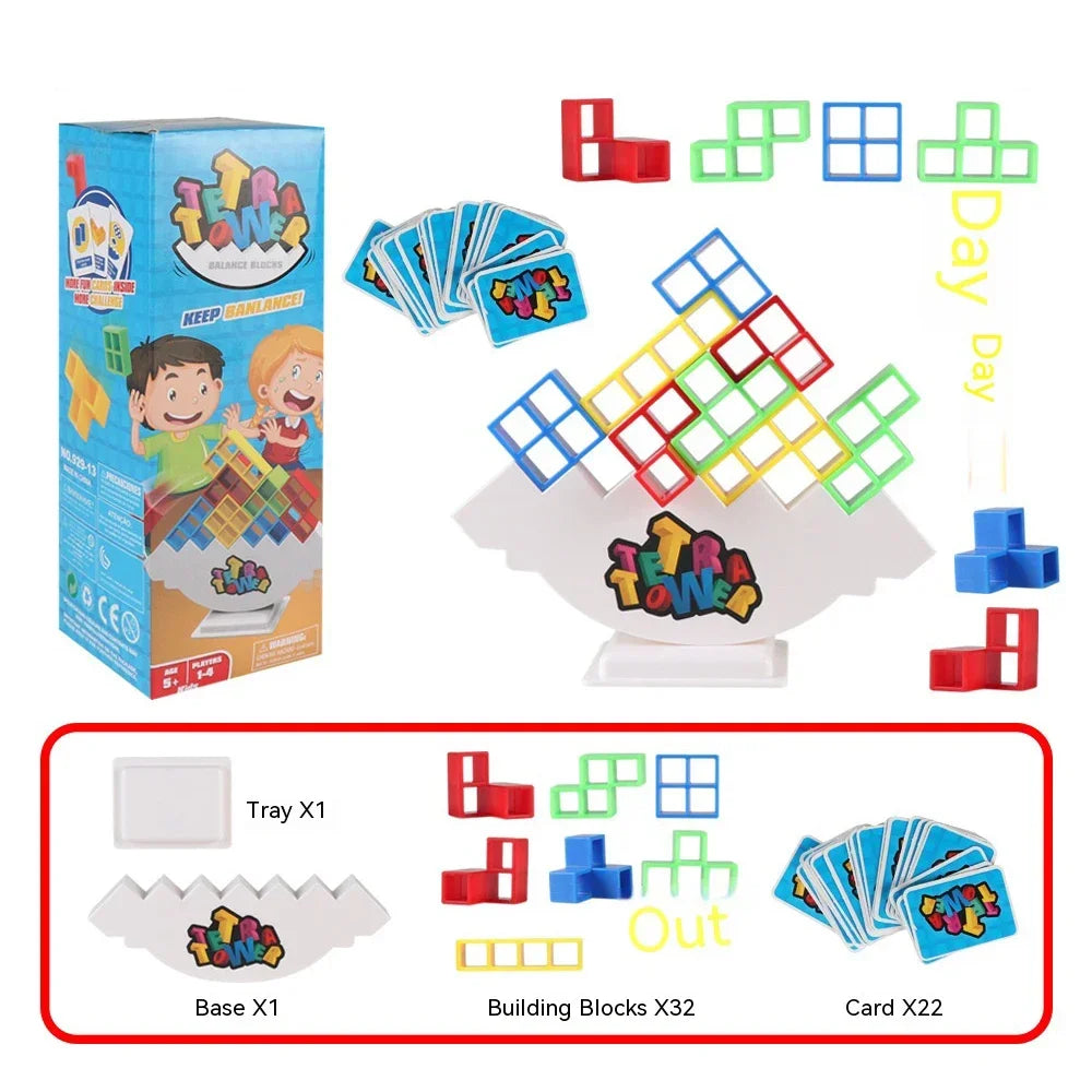 Tetra Tower Balance Stacking Game — Family Skill Challenge
