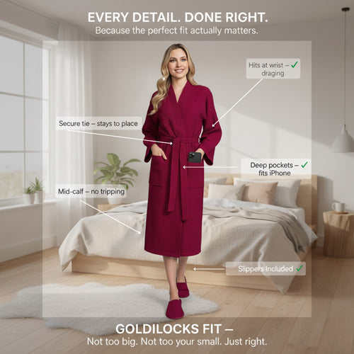 Cotton Waffle-Weave Spa Robe