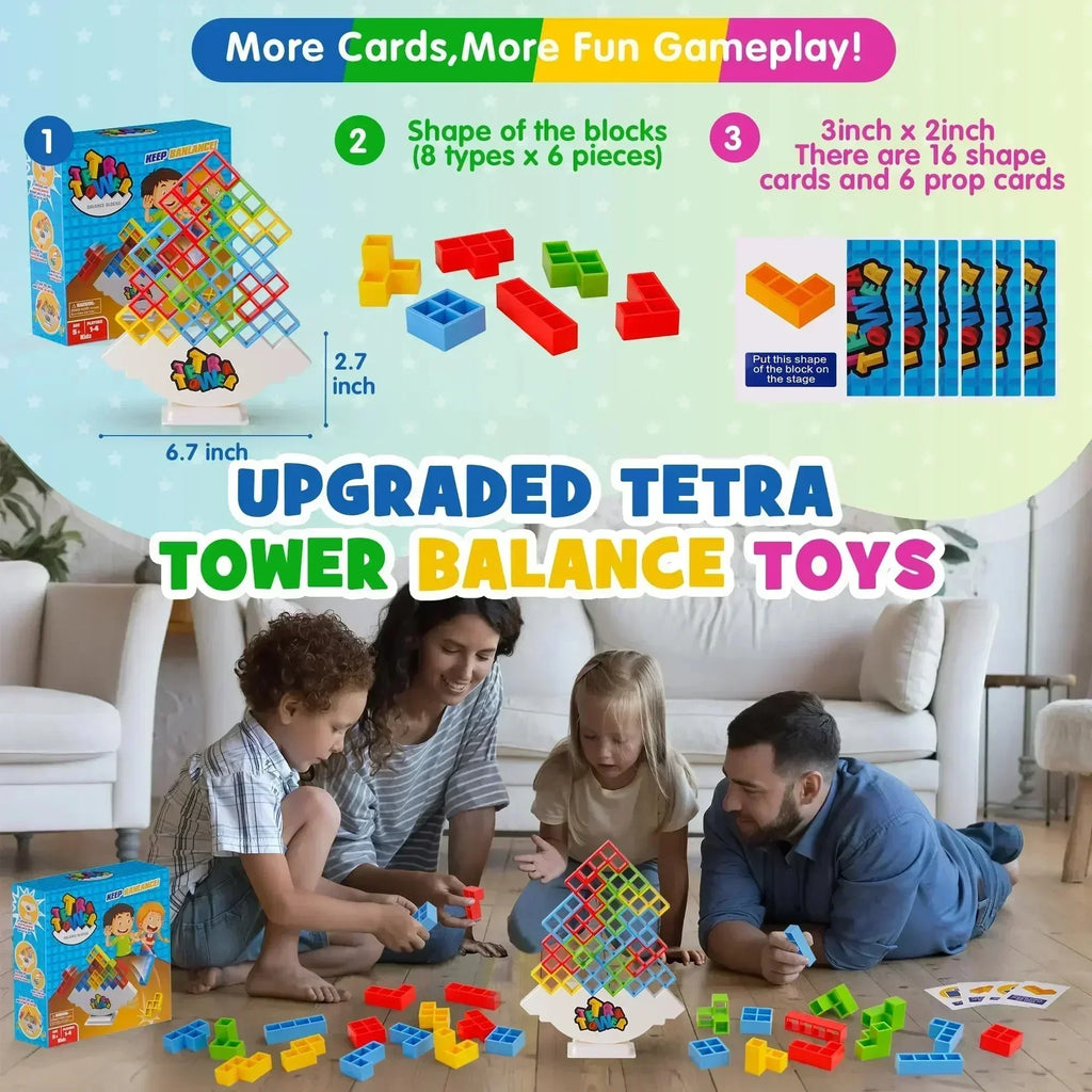 Tetra Tower Balance Stacking Game — Family Skill Challenge