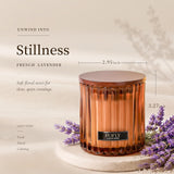 Lavender Soy Wax Candle with Wood Wick, Glass Jar