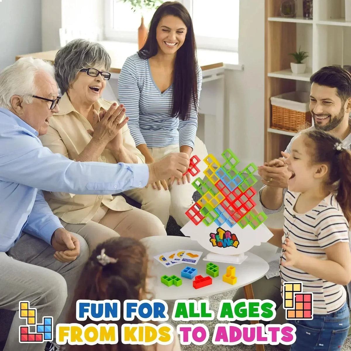 Tetra Tower Balance Stacking Game — Family Skill Challenge