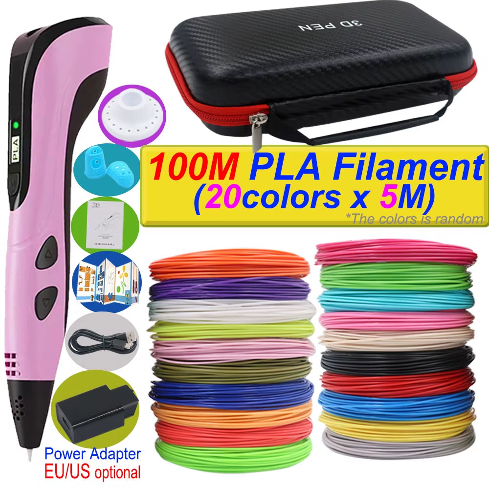 3D Printing Pen — DIY Kids Drawing Pen with LCD Screen