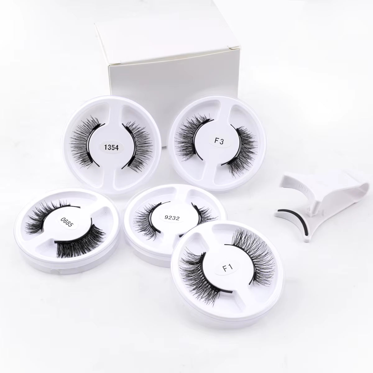 Magnetic Eyelash Kit 5 Pairs with Applicator Tweezer (5 Styles)