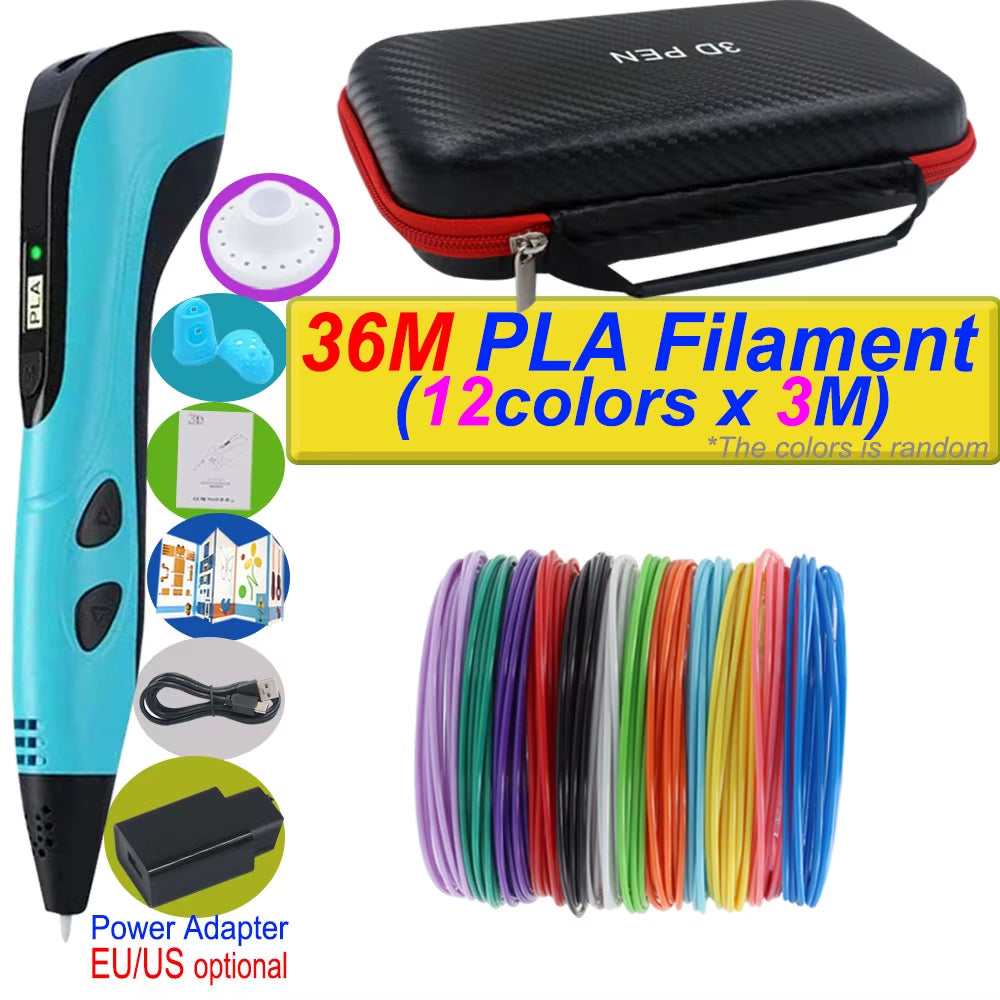 3D Printing Pen — DIY Kids Drawing Pen with LCD Screen