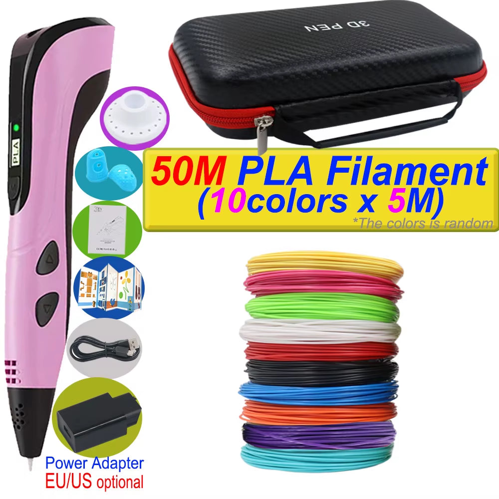 3D Printing Pen — DIY Kids Drawing Pen with LCD Screen