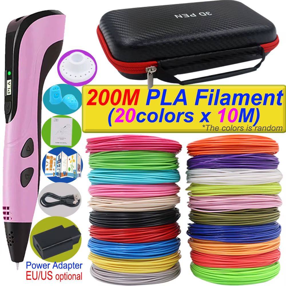 3D Printing Pen — DIY Kids Drawing Pen with LCD Screen