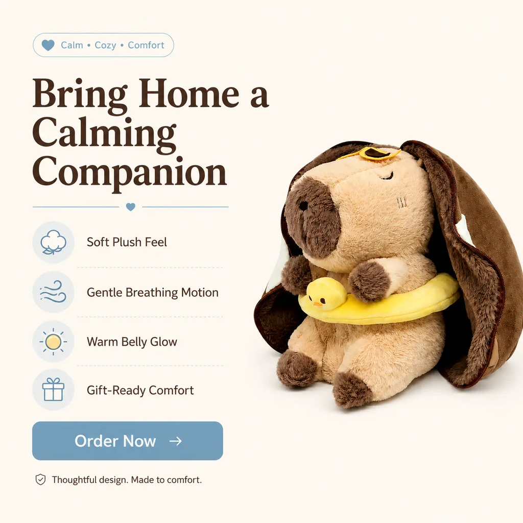 Breathing Capybara Plush Toy