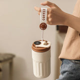 LED digital temperature display stainless steel coffee mug