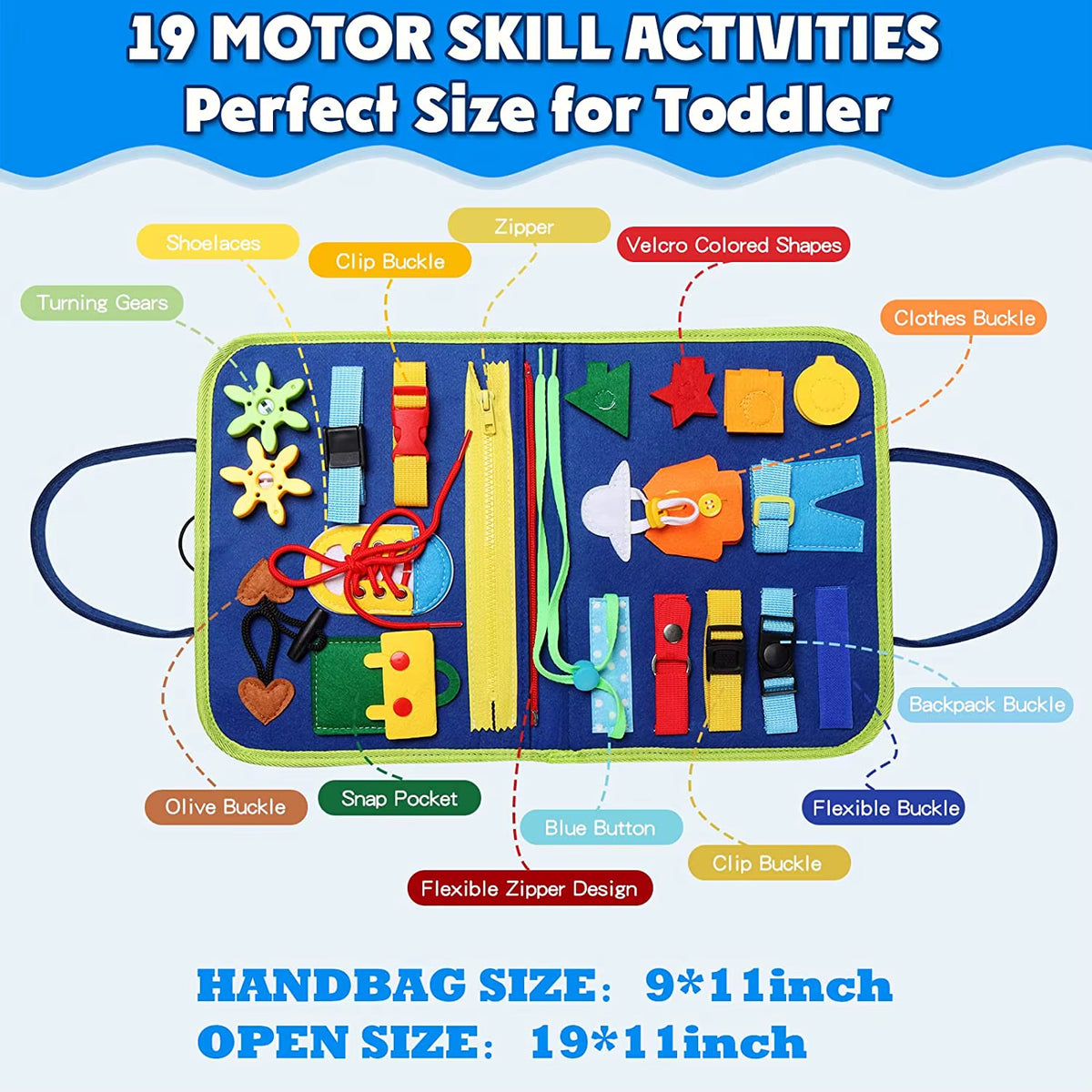 Montessori Busy Board — Toddler Sensory Activity Board