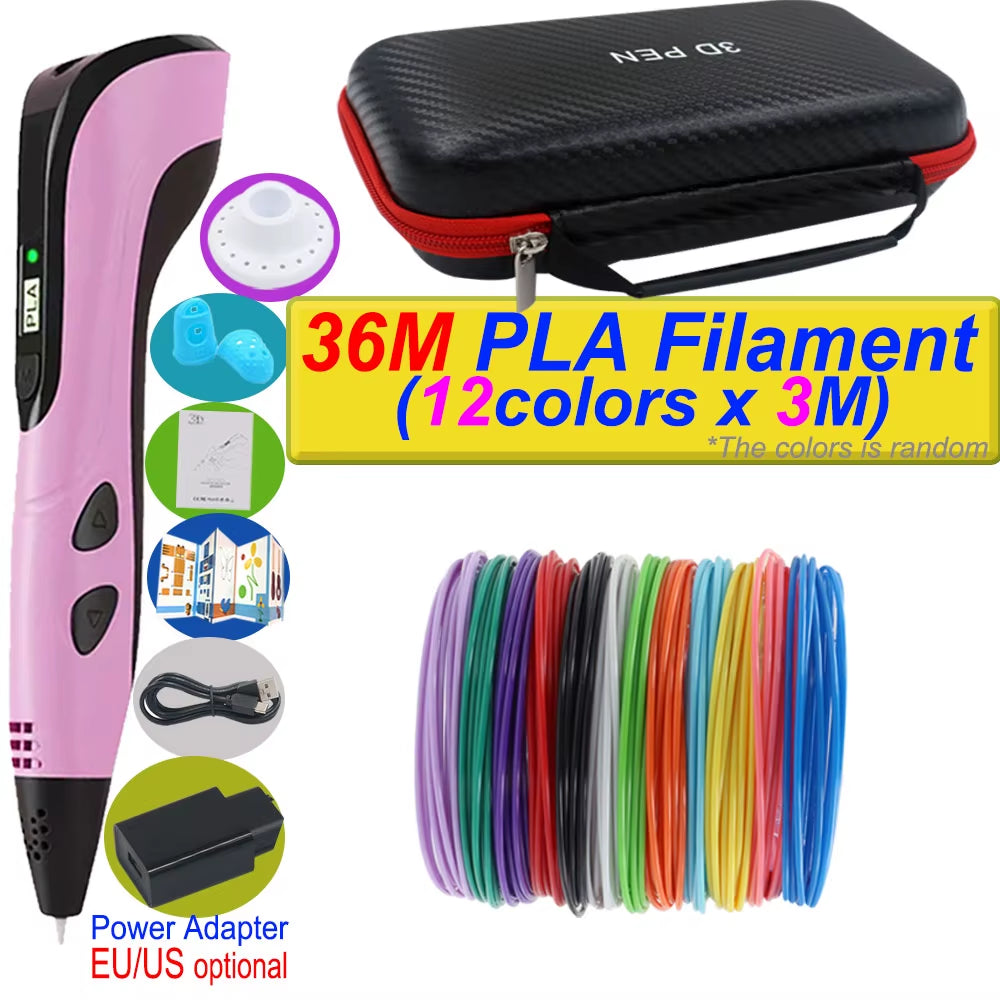 3D Printing Pen — DIY Kids Drawing Pen with LCD Screen