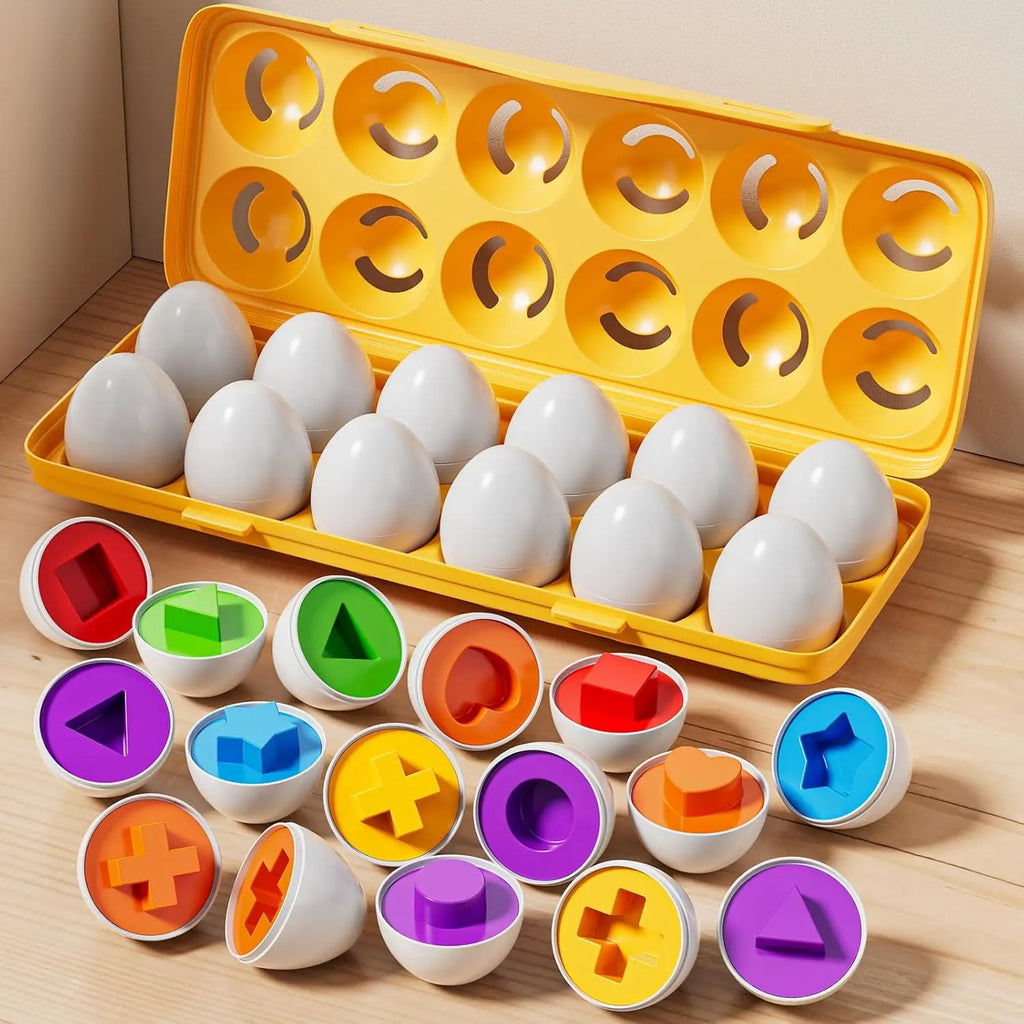 Montessori Smart Eggs — Color & Shape Sensory Puzzle