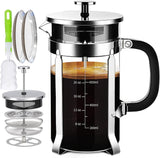 Compact Stainless-Steel French Press Coffee Maker