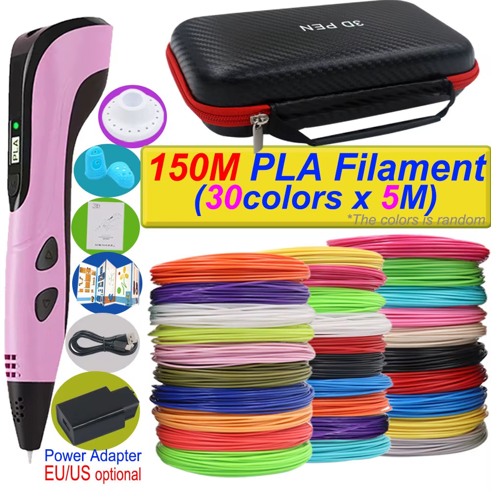 3D Printing Pen — DIY Kids Drawing Pen with LCD Screen