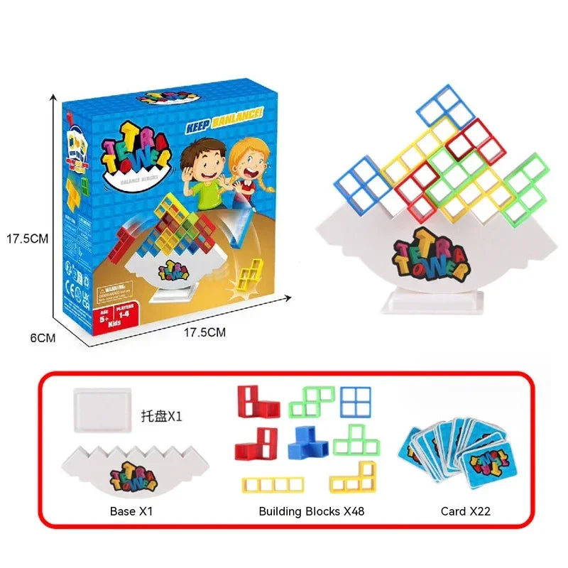 Tetra Tower Balance Stacking Game — Family Skill Challenge