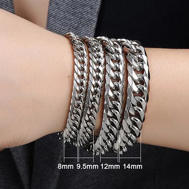 316L Stainless Steel LA Cuban Link Chain Bracelet
