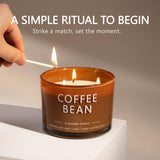 Coffee Bean Soy Wax Candle in Glass Jar, 12Oz