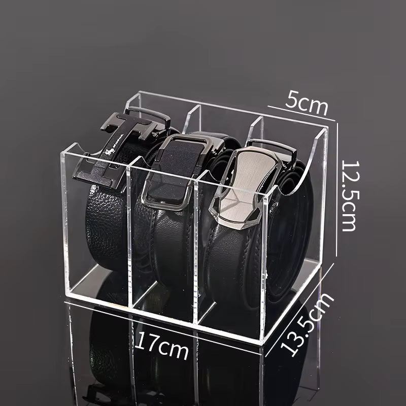Acrylic Belt & Tie Organizer Display Case for Men'S Closet